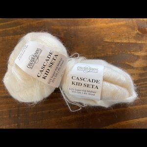 Cascade Kid Seta Yarn - White 2 skeins